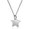 Non-Tarnish 201 Stainless Steel Pendants Necklaces, with Cable Chains, Star, Stainless Steel Color, 16.3 inch(40cm), 1mm