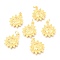 Alloy Pendants, Long-Lasting Plated, with Jump Ring, Sun, Real 18K Gold Plated, 20.5x17x3mm, Hole: 3.5mm