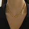 201 Stainless Steel Oval Link Chain Necklacces, Golden, 17.72 inch(45cm)