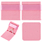 3Pcs Rectangle Velvet Envelope Packing Pouches, Jewelry Storage Gift Bags for Earrings, Rings, Bracelets, Pink, 8.8x9.1x0.5cm