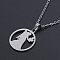Non-Tarnish 201 Stainless Steel Pendants Necklaces, with Cable Chains and Lobster Claw Clasps, Flat Round with Constellation/Zodiac Sign, Virgo, 15-3/4 inch(40cm), 1.5mm