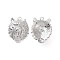 Brass Pendants, Lion, Real Platinum Plated, 18x14x6mm, Hole: 1.4mm