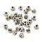 CCB Plastic Beads, Triangle, Platinum, 4x5x4.5mm, Hole: 1.8mm