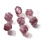 Acrylic Beads, Imitation Gemstone Beads, Polygon, Faceted, Purple, 10x10x10mm, Hole: 1.5mm, about 570pcs/500g