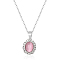 Cat Eye Pendant Necklaces, Stainless Steel Cable Chain Necklaces for Women
