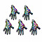 Rainbow Color Alloy Pendants, Cadmium Free & Lead Free, Hand with Eye, 31x20x3.5mm, Hole: 1.8mm