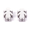 Tarnish Resistant 304 Stainless Steel Beads, Girl, Stainless Steel Color, 9x7x3.5mm, Hole: 1.8mm