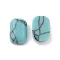 Glass Cabochons, Imitation Turquoise, Rectangle, Turquoise, 6x4x2mm