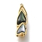 Brass with Shell Fold Over Clasps, Cadmium Free & Nickel Free & Lead Free, Heart, Real 18K Gold Plated, 25x9.5x9.5mm, Hole: 1.2mm