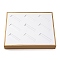 9-Slot Paper Bangle Display Tray Holder, Rectangle, White, 25.1x30x4.05cm