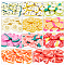 220Pcs 11 Styles Handmade Polymer Clay Cabochons, Mixed Shapes, Mixed Color, 20pcs/style