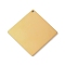 Ion Plating(IP) 304 Stainless Steel Pendants, Stamping Blank Tag, Rhombus Charm, Real 18K Gold Plated, 41.5x41.5x1.5mm, Hole: 1.6mm