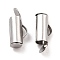 Non-Tarnish 304 Stainless Steel Slide On End Clasp Tubes, Slider End Caps, Stainless Steel Color, 13x6x4mm, Hole: 3x1mm, Inner Diameter: 3mm