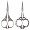 SUNNYCLUE 2Pcs Small Sewing Embroidery Scissors Detail Shears Vintage Sharp Tip Scissor Stainless Steel Scissors for Cutting Fabric Craft Knitting Threading Needlework Artwork Handicraft DIY Tool