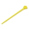 Flower Shape Silicone Cable Zip Ties, Cord Organizer Strap, for Wire Management, Yellow, 130x14x5mm