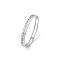 Fashionable Stainless Steel Pave Rhinestone Hinged Bangles for Women