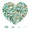 Natural Amazonite Chip Beads, No Hole/Undrilled, 2~8x2~4mm, 50g, about 850pcs/set