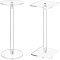 OLYCRAFT 2 Styles Clear Acrylic Square Pedestal Display Riser Stands 3 Inches Transparent Acrylic Round Display Pedestal Riser Stands for Jewelry Watch Display Decorative Display Risers