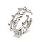 Non-Tarnish 304 Stainless Steel Finger Ring, Stainless Steel Color, 7mm