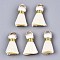 Handmade Polycotton(Polyester Cotton) Tassel Decorations, Pendant Decorations, with Golden Iron Loops, Cornsilk, 17~21x10x5mm, Jump Ring: 6x0.7mm, Inner Diameter: 4.6mm