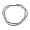 Electroplated Natural Lava Rock Beads Strands, Column, Platinum Plated, 9x3mm, Hole: 1mm, about 43pcs/strand, 15.75''(40cm)
