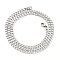 Non-Tarnish Men's 201 Stainless Steel Cuban Chain Necklace, with Lobster Claw Clasp and Jump Rings, Stainless Steel Color, Link: 3.5x3x0.8mm, 19.68 inch(50cm)