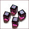 K9 Glass, Imitation Austrian Crystal Beads, Grade AAA, Faceted, Cube, Purple, 5~5.5x5~5.5x5~5.5mm(size within the error range of 0.5~1mm), Hole: 0.7~0.9mm