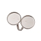 Non-Tarnish 304 Stainless Steel Open Cuff Ring Findings, Pad Ring Setting, Flat Round, Stainless Steel Color, Inner Diameter: 17mm, Tray: 14mm