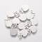 Tarnish Resistant 304 Stainless Steel Charms, Laser Cut, Apple, Stainless Steel Color, 13.5x11x1.2mm, Hole: 1.5mm