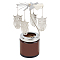 OLYCRAFT Rotary Candle Holder Owl Spinning Candle Holder Silver Metal Spinning Windmill Candlestick Candle Tea Light Holder for Birthday Wedding Anniversary Party Table Decoration