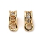 Brass Micro Pave Clear Cubic Zirconia Tube Bails, Cadmium Free & Nickel Free & Lead Free, Real 18K Gold Plated, 6x4x3mm, Hole: 1.2mm