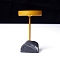 Metal Candle Holders, with Natural Shungite Stone Basements, Flat Round, 170x70mm