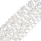 Transparent Glass Beads, 32 Facets, AB Color Plated, Round, Clear, 8x7~7.5mm, Hole: 1.5mm, about 66pcs/strand, 18.82''~19.06''(47.8~48.4cm)
