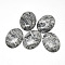 Natural Black Silk Stone/Netstone Cabochons, Oval, 39~40x29~30x5~8mm