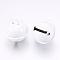 Iron Bell Pendants, White, 23.5x21.5mm, Hole: 5.5x4mm
