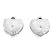 Non-Tarnish 201 Stainless Steel Pendant Rhinestone Settings, Heart, Stainless Steel Color, Fit For 1.8mm Rhinestone, 16x15.5x3.5mm, Hole: 1.8mm