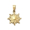 304 Stainless Steel Pendants, Sun Charm, Ion Plating(IP), Golden, 20.5x18x1.5mm, Hole: 7x3.5mm
