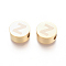 304 Stainless Steel Beads, Flat Round with Letter, Letter.Z, 10x4.5mm, Hole: 2mm
