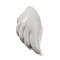 Opaque Resin Angel Wing Decoden Cabochons, White, 19.5x10x5.5mm