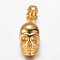 316L Surgical Stainless Steel Pendants, Skull, Golden, 18.5x9.5x9mm, Hole: 5x6mm