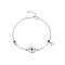 S925 Silver Devil Eye Bracelet with Full Diamond Eyes Series