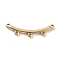 Boho Style 304 Stainless Steel Multi-Strand Links, Curved Stick, Golden, 9x29.5x2mm, Hole: 1.4mm