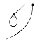 Nylon Cable Ties, Tie Wraps, Zip Ties, Black, 193x4mm, about 500pcs/bag