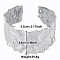 Non-Tarnish Vintage Hammered 304 Stainless Steel Cuff Bangles for Women