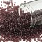 TOHO Round Seed Beads, Japanese Seed Beads, (6BF) Transparent Frost Medium Amethyst, 11/0, 2.2mm, Hole: 0.8mm, about 1110pcs/10g