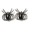 Natural Obsidian Pendants, Spider Charms, with Rack Plating Antique Silver Tone Brass Findings, Cadmium Free & Lead Free, 36x36x7.5mm, Hole: 3x5.5mm