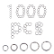 1000Pcs 5 Styles Open Jump, 304 Stainless Steel Open Jump Rings, Stainless Steel Color, 5~10x0.7~1.4mm, 200pcs/styles