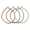 Glass Seed Beaded Necklace with 304 Stainless Steel Clasps, Mixed Color, 14.69 inch(37~37.3cm)