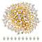 200Pcs Brass Pave Clear Cubic Zirconia Connector Charms, Diamond Links, Light Gold, 11x6x5mm, Hole: 1.2mm