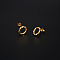 304 Stainless Steel Ring Stud Earring for Women, Real 18K Gold Plated, 13mm